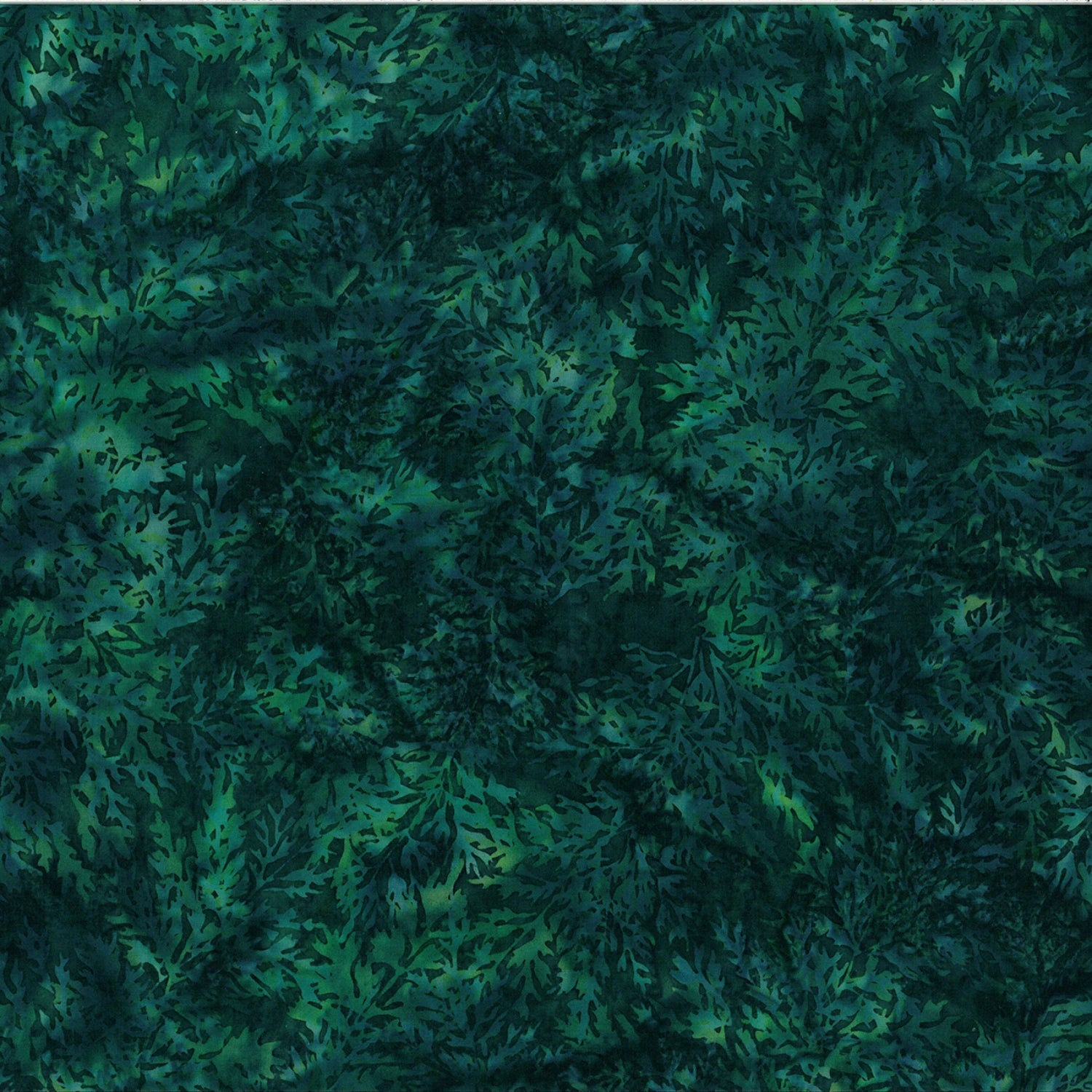 Deep Emerald Leaves Bali Batik