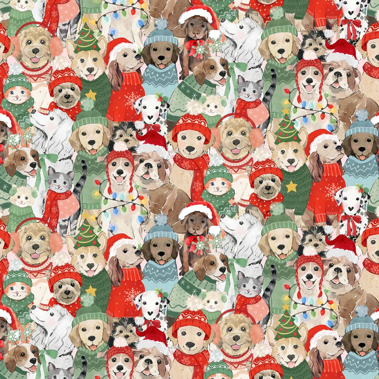 Santa Paws Posing Pets