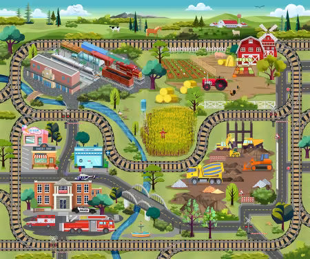 Let's Go! Canvas 36" Play Mat