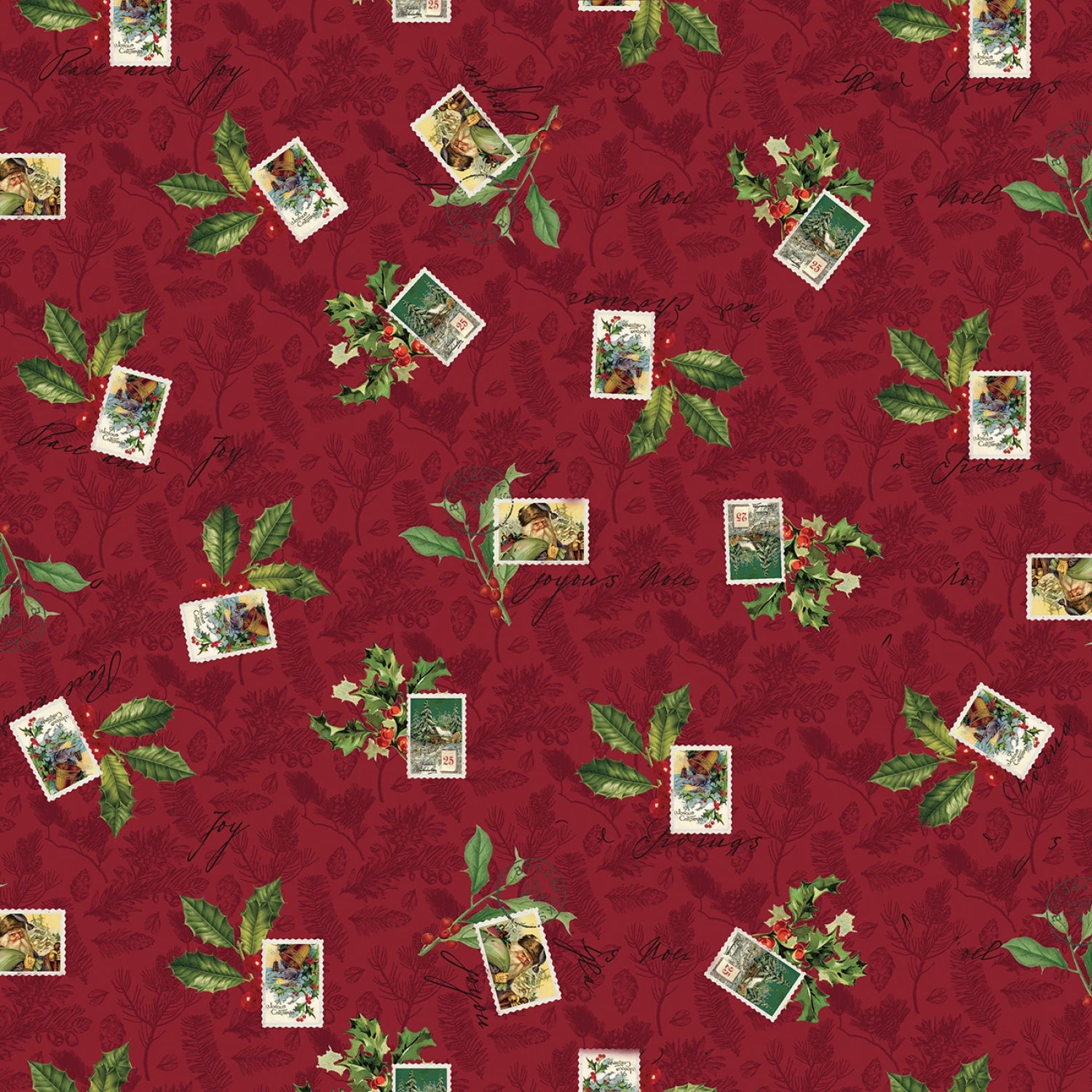 Holiday Nostalgia Red Stamps