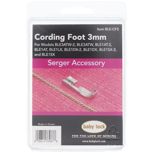 Baby Lock 3MM Cording Foot for 4 Thread Sergers