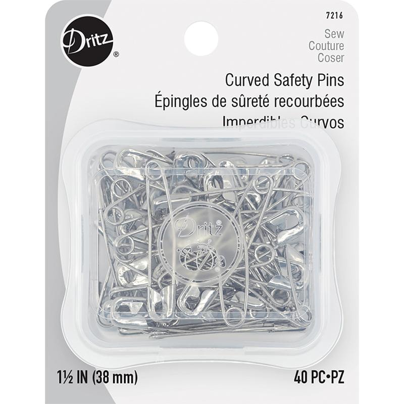 1 1/2" Curved Safety Pins