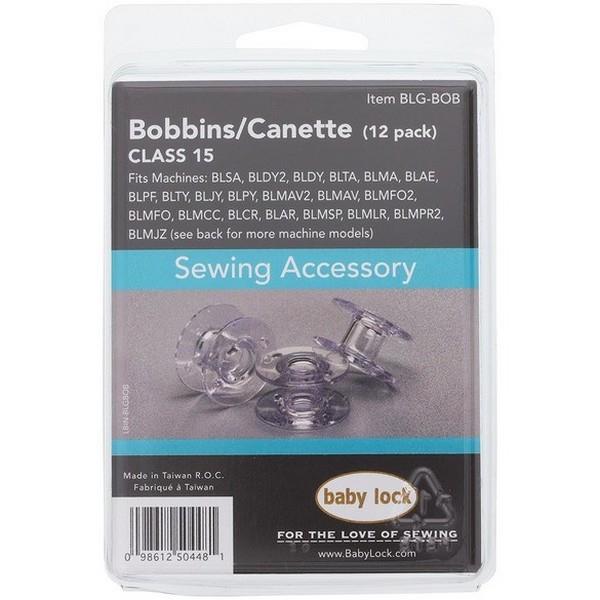 Baby Lock 12 Pack of class 15 bobbins