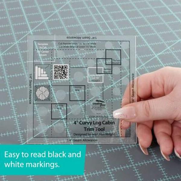 Creative Grids 4" Curvy Log Cabin Trim Tool at The Quilt Store