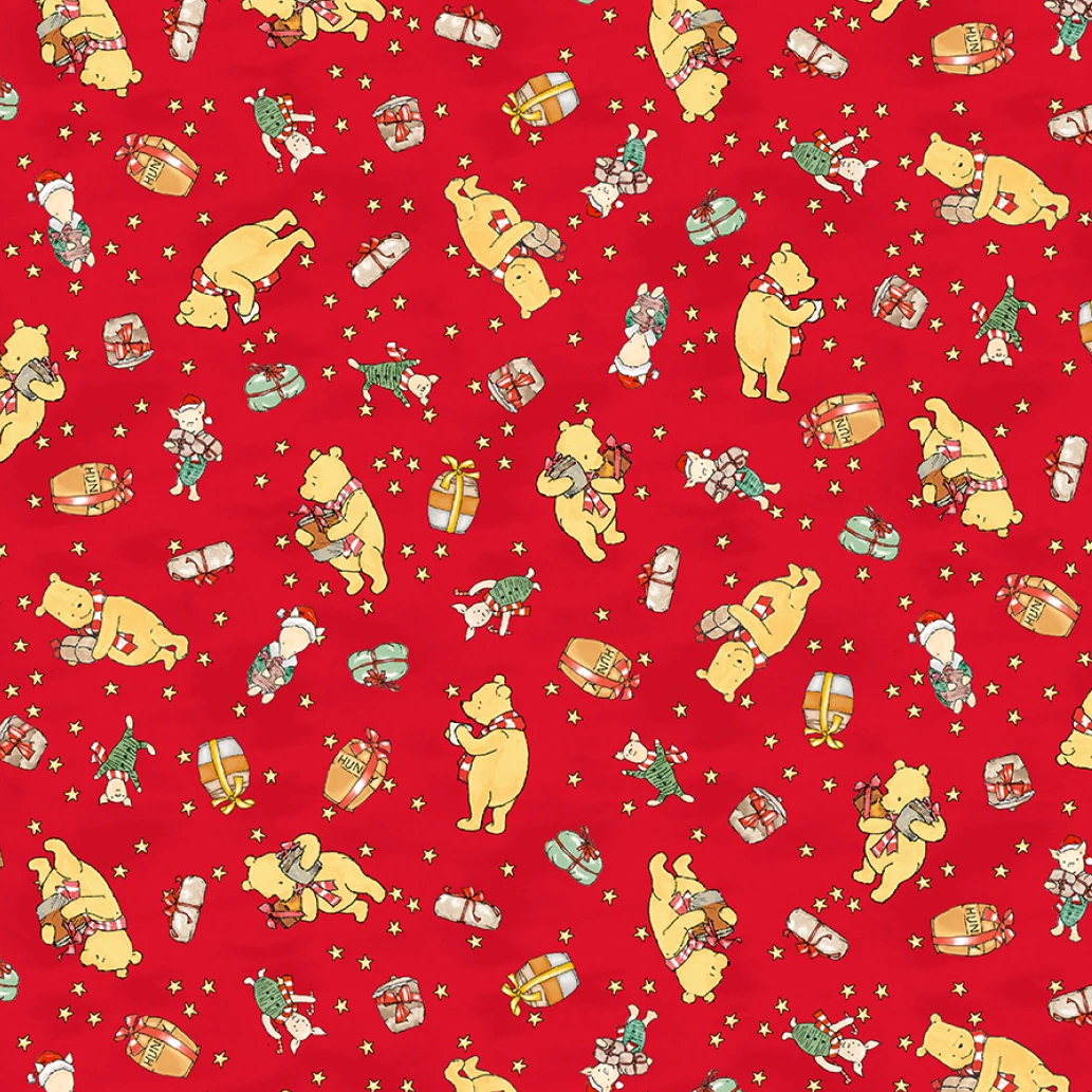 Christmas at Pooh Corner Red Bears and Bundles