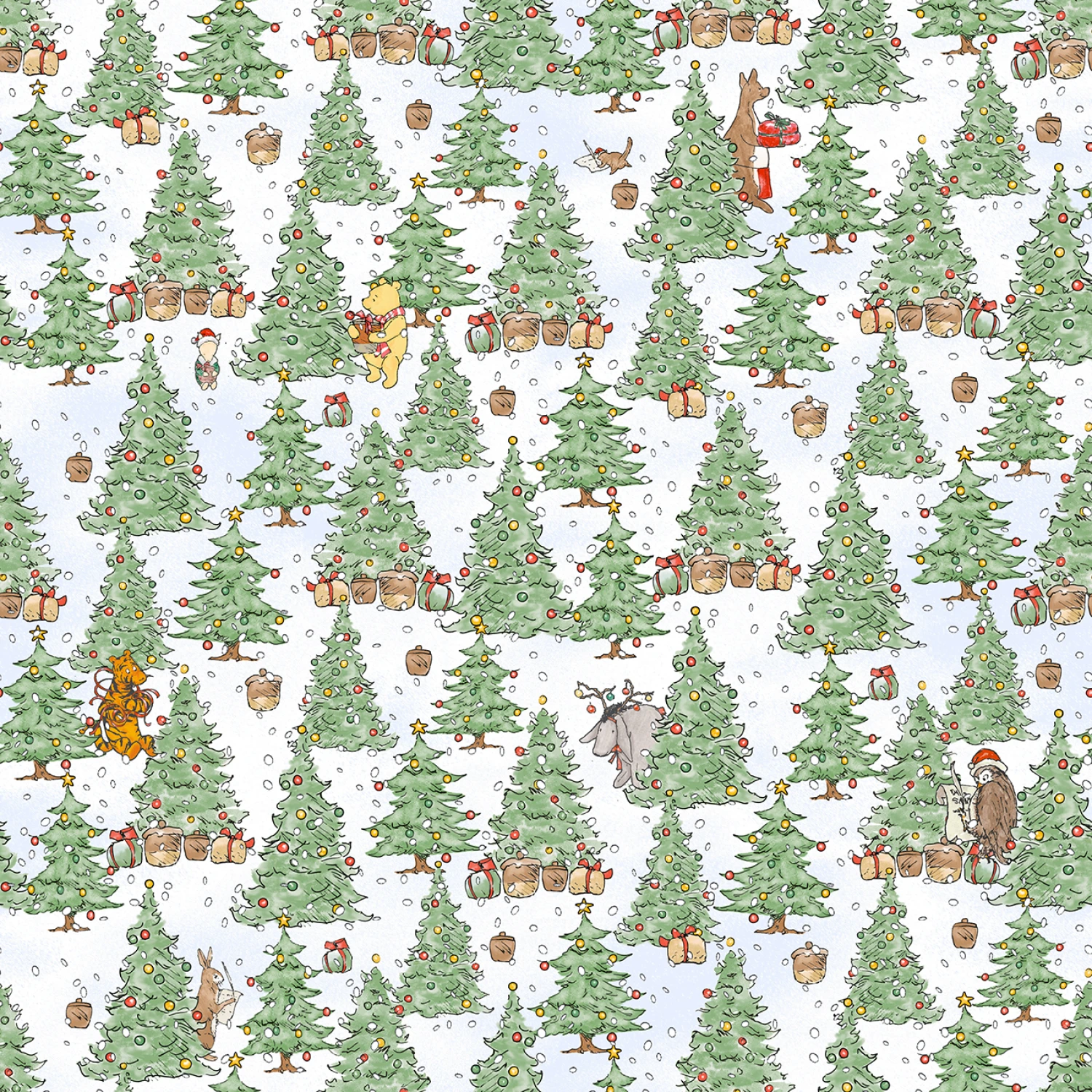Christmas at Pooh Corner Christmas Trees - Snow