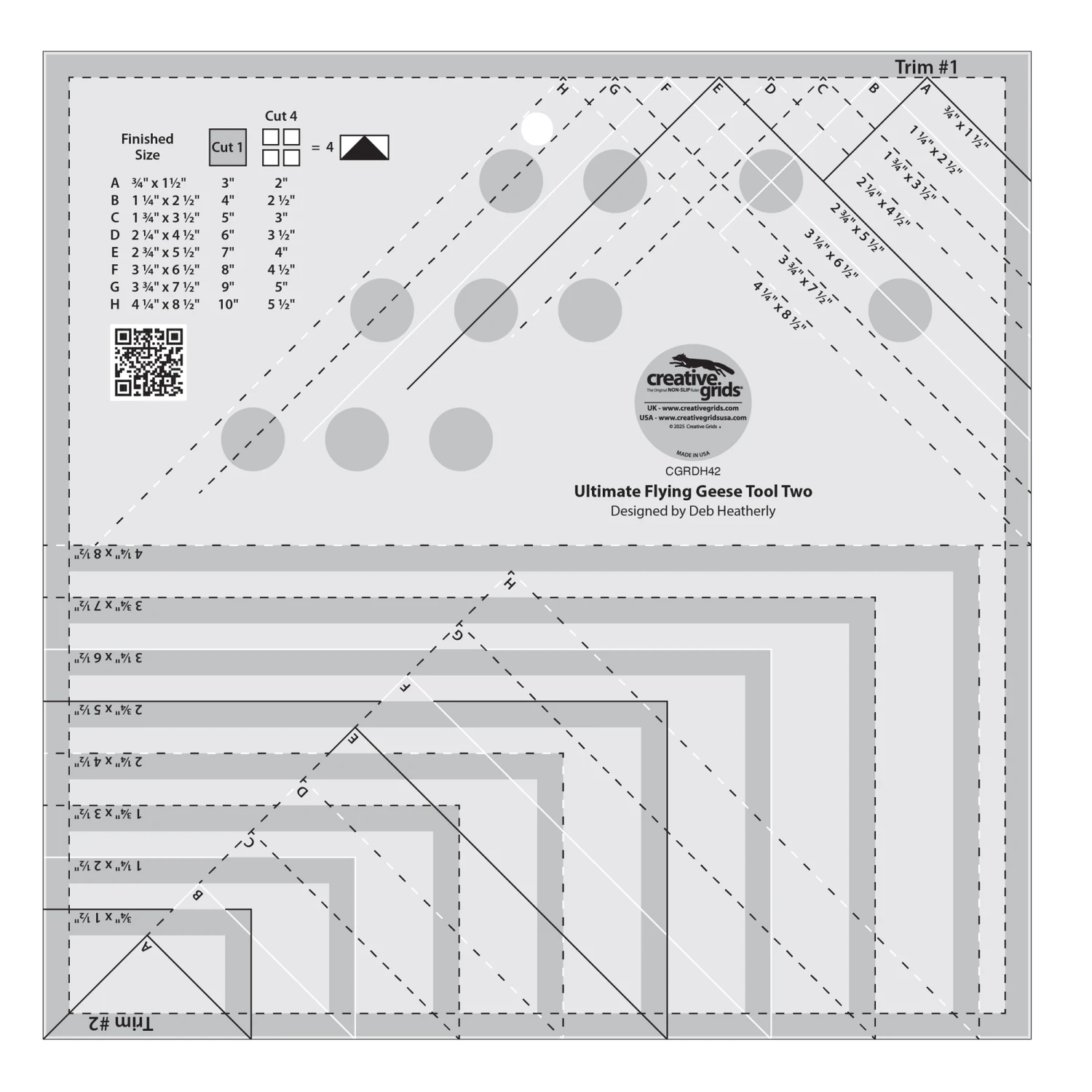 Creative Grids Ultimate Flying Geese Tool - Two