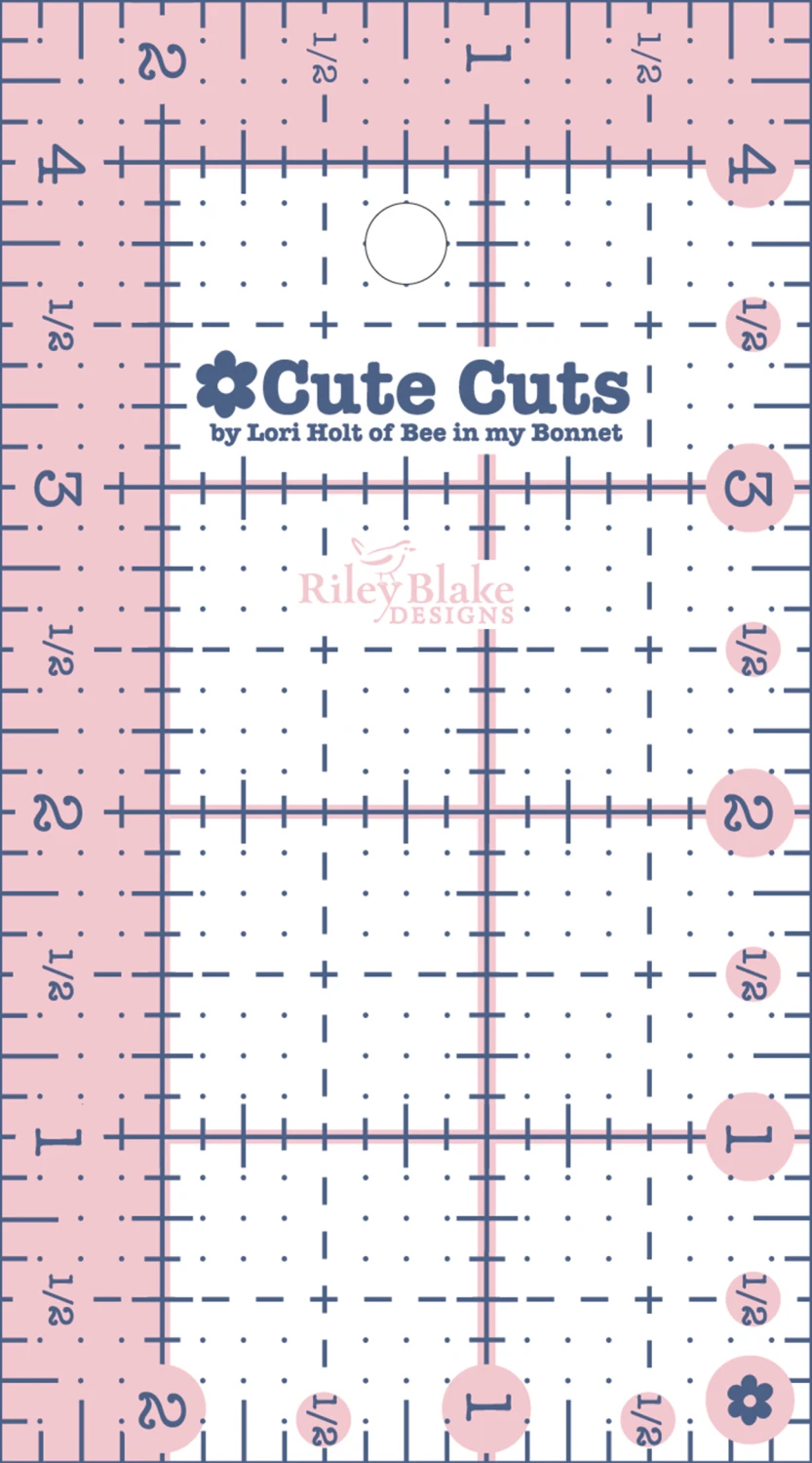 Lori Holt Cute Cut Ruler Rectangle 2-1/2in x 4-1/2in