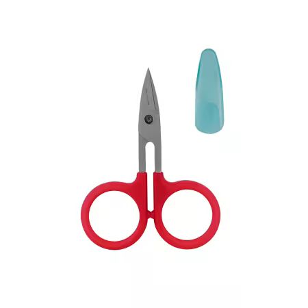 Perfect Scissors Red 3-3/4in Small curved Micro-Serrated Non-slip Blade