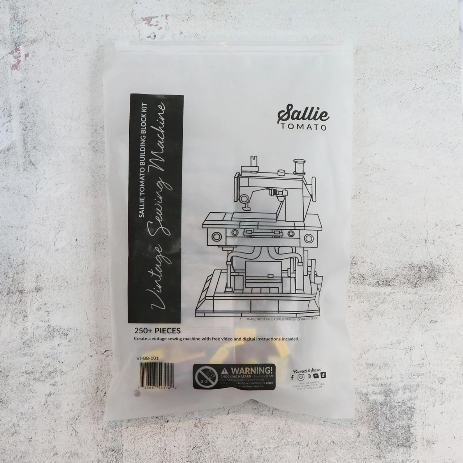 Vintage Sewing Machine Building Blocks Kit