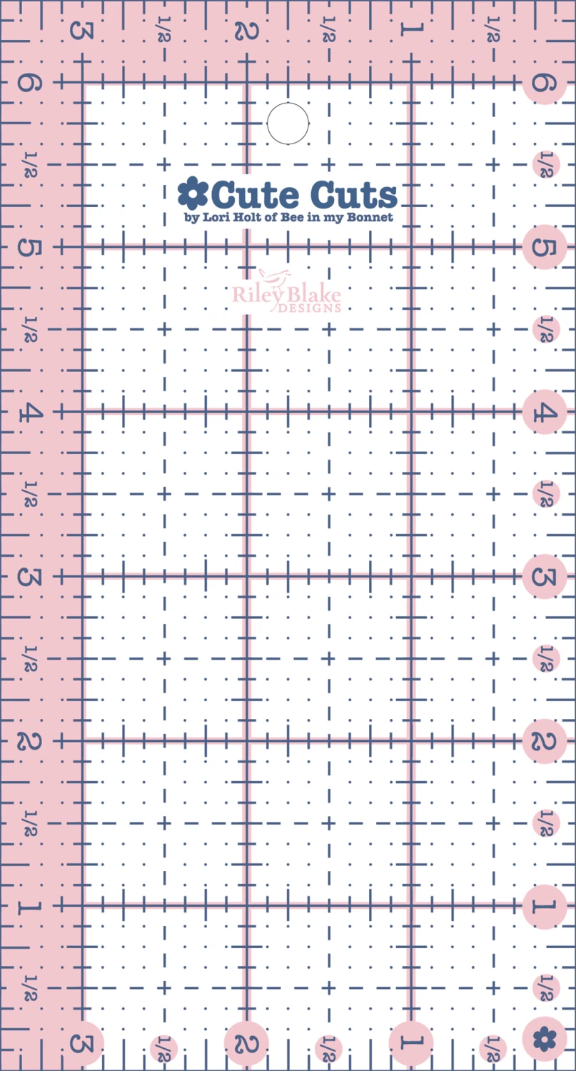 Lori Holt Cute Cut Ruler Rectangle 3-1/2in x 6-1/2in