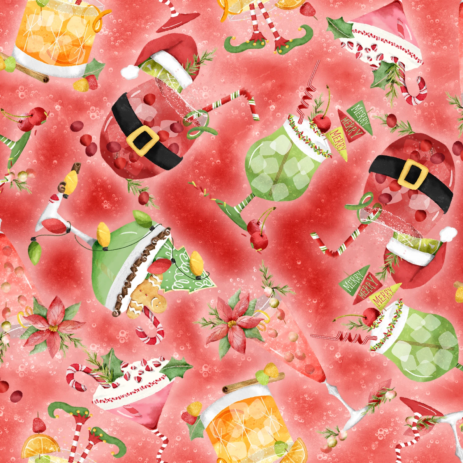 Happy Alcoholidays Jingle Juice Toss - Red