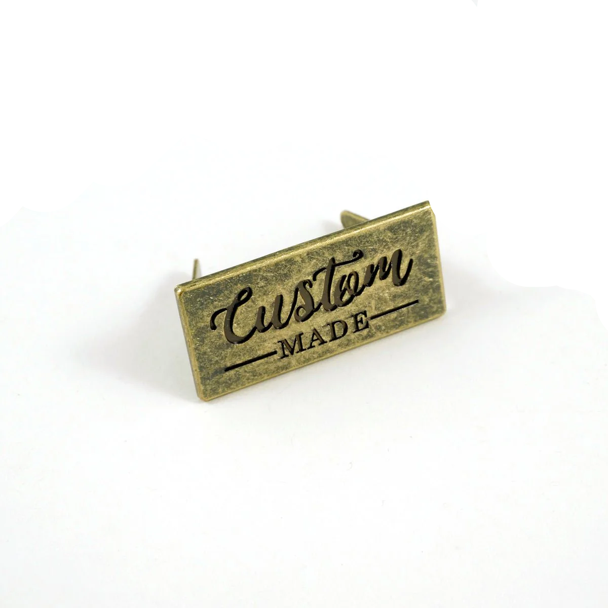 Metal Bag Label: "Custom Made" - Large