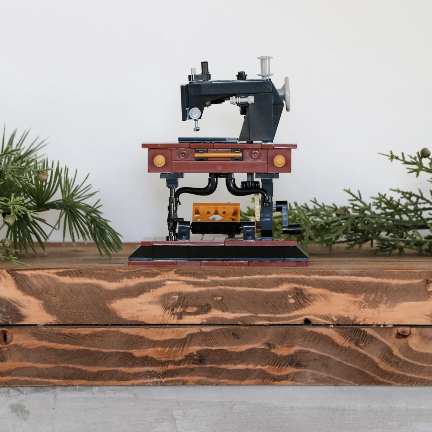 Vintage Sewing Machine Building Blocks Kit