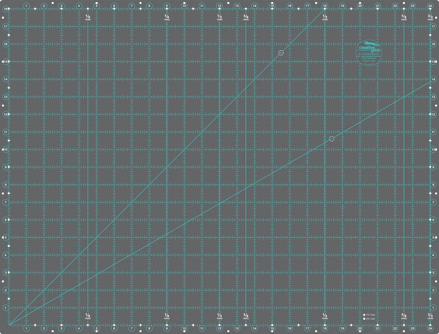 Creative Grids Self-Healing Double Sided Rotary Cutting Mat 18in x 24in