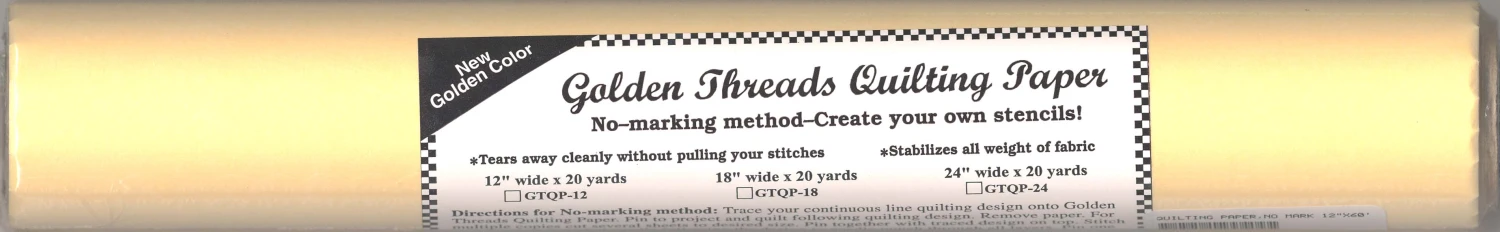 Golden Threads Quilting Paper 12" Wide
