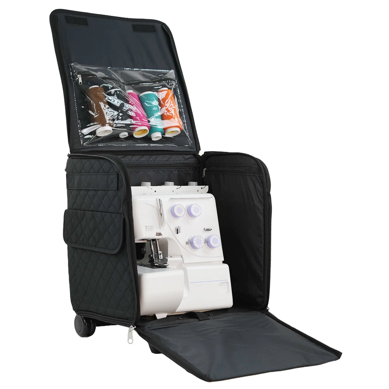Classic Rolling Serger Tote Quilted Black