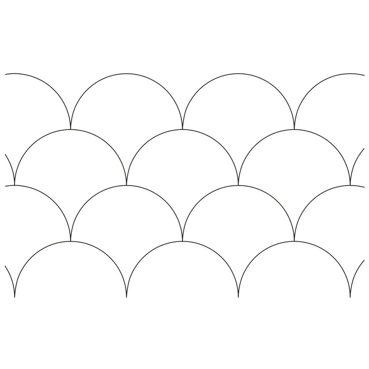 Quilting Stencil Clamshell Width: 5in