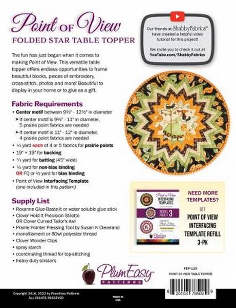 Folded Star Table Topper Pattern