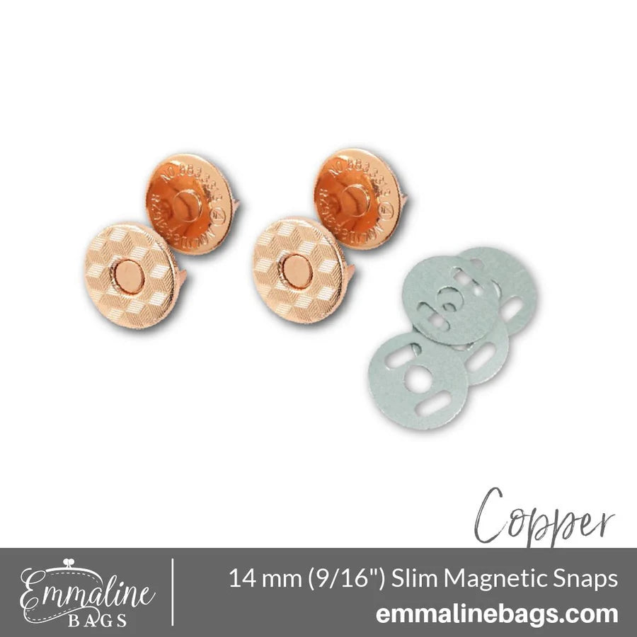 Magnetic Snap Closures: 9/16" (14 mm) SLIM (2 Pack)