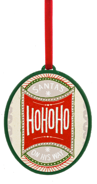 Retro Holiday Message Ornament