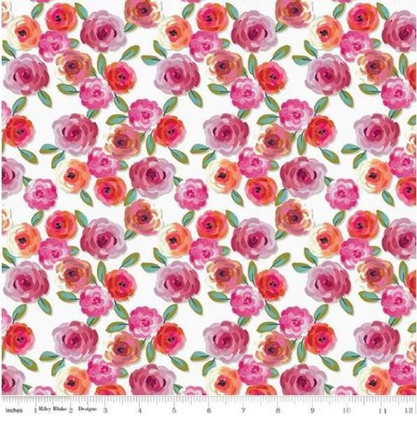 Poppies & Plumes Floral White