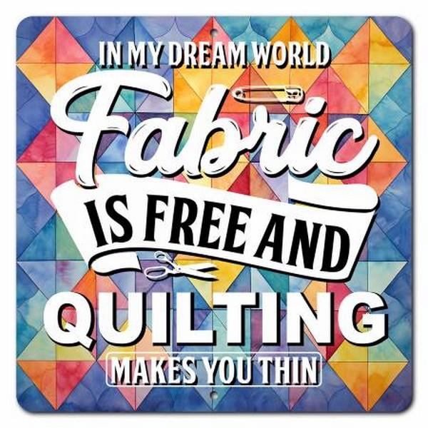 In My Dream World Aluminum Sign (12" x 12")