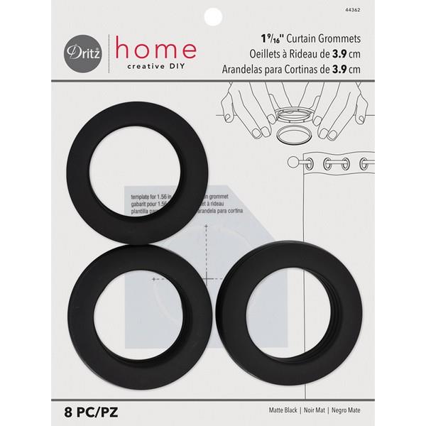 Dritz Curtain Grommets Black 1 9/16"