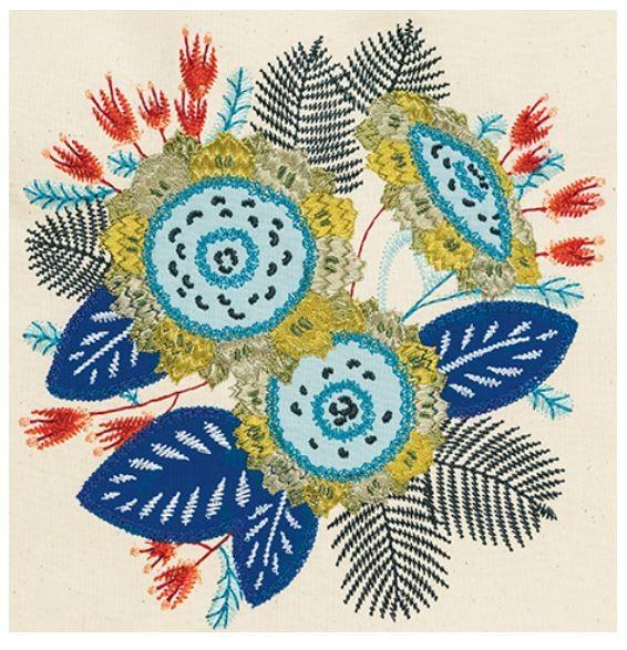 Anita Goodesign vibrant Florals available in Canada at The Quilt Store