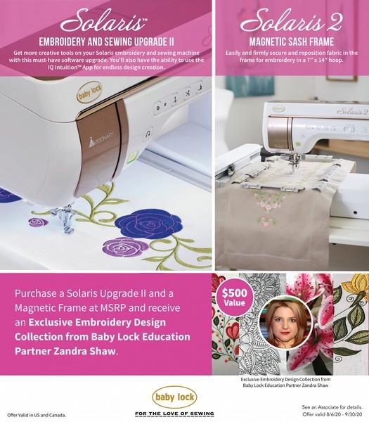 Solaris II Upgrade Package available in Canada at The Quilt Store