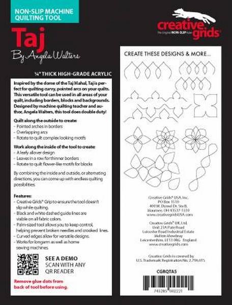 Creative Grids Machine Quilting Tool - Taj available in Canada at The Quilt Store