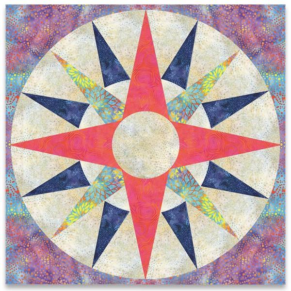 Accuquilt Mariner's Compas Block on Board