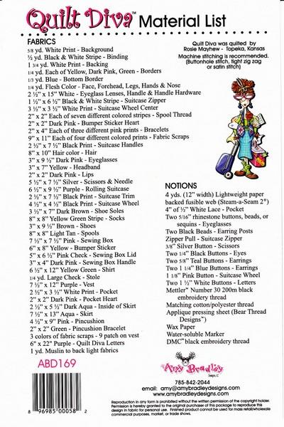 Quilt Diva by Amy Bradley available in Canada at The Quilt Store