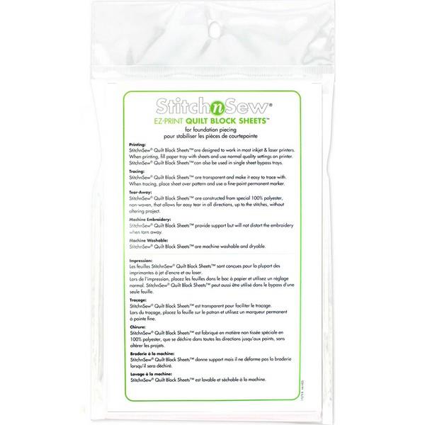 HEATNBOND Stitch n Sew EZ Print Quilt Block Sheets