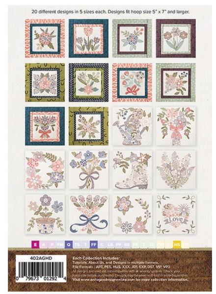 Anita Goodesign Hand Stitched Bouquet Quilt
