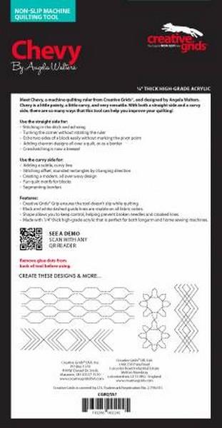 Creative Grid Machine Quilting Tool - Chevy by Anita Goodesign available in Canada at The Quilt Store