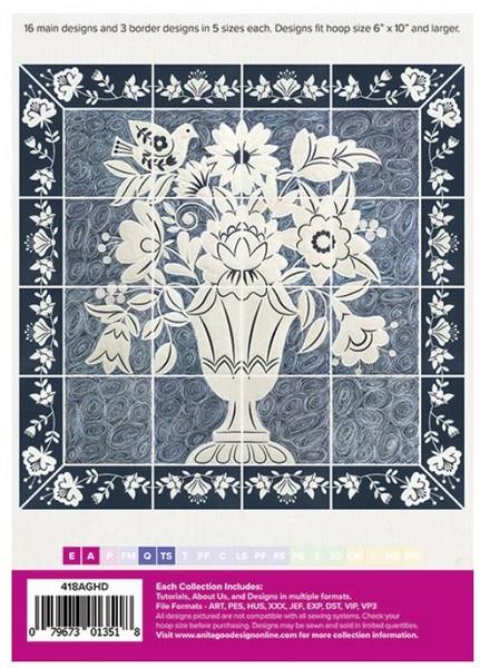 Anita Goodesign Fluid Motion Tile Scene available in Canada at The Quilt Store