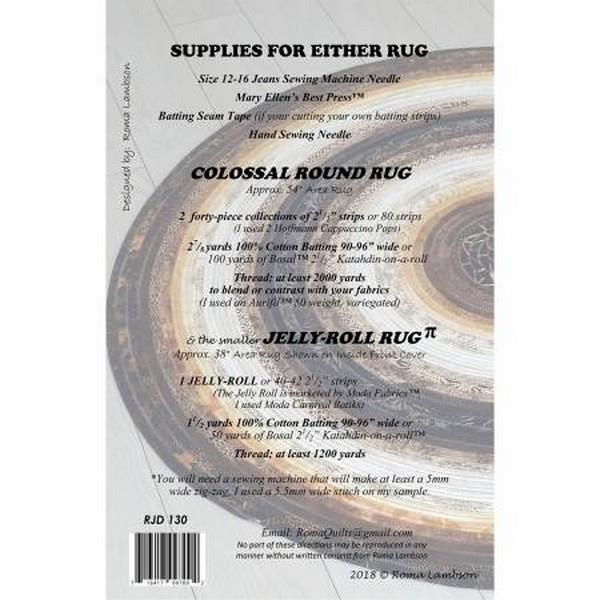 Colossal Round Jelly Roll Rug pattern available in Canada at The Quilt Store