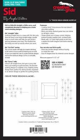 Creativ Grids Machine Quilting Ruler - Sid available at The Quilt Store in Canada