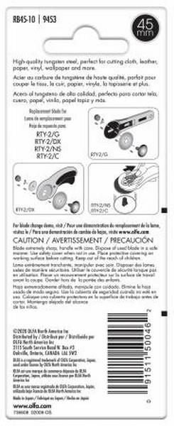 Olfa 45mm Rotary Blades - 10 pack available in Canada at The Quilt Store