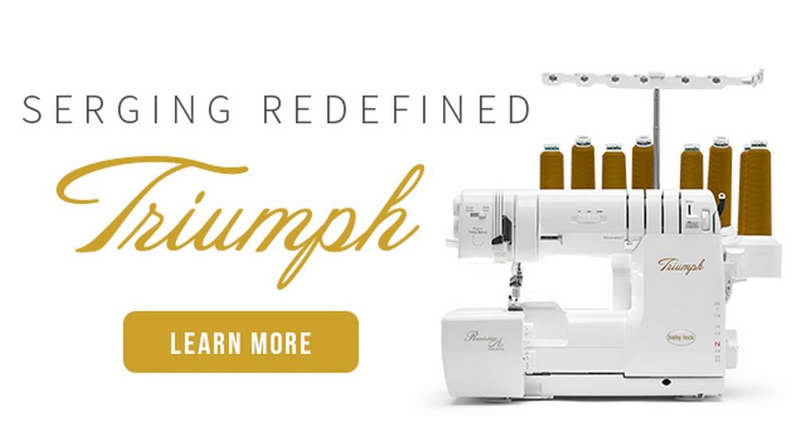 BabyLock Triumph Serger available at The Quilt Store