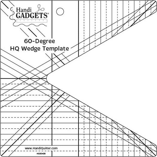 HandiQuilter 60 Degree Wedge Ruler available in Canada at The Quilt Store