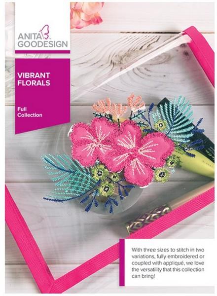 Anita Goodesign vibrant Florals available in Canada at The Quilt Store