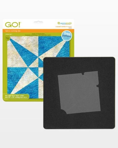 GO! Crossed Canoes 9" Finished by Accuquilt available in Canada at The Quilt Store