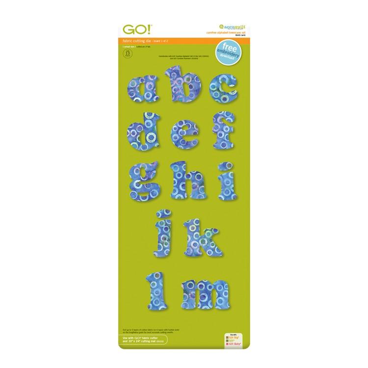 GO! Carefree Alhabet Lowercase available in Canada at The Quilt Store