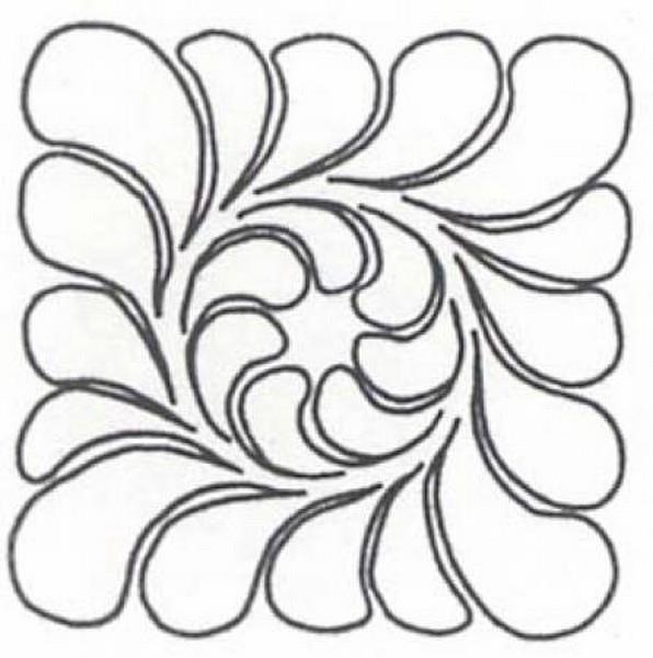 Full Line Stencil Feather Block