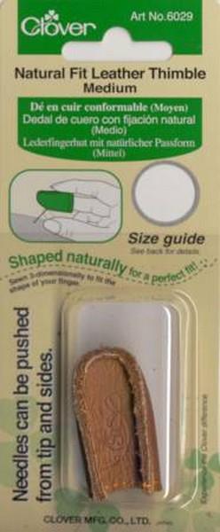 Clover Natural Fit Leather Thimble Medium