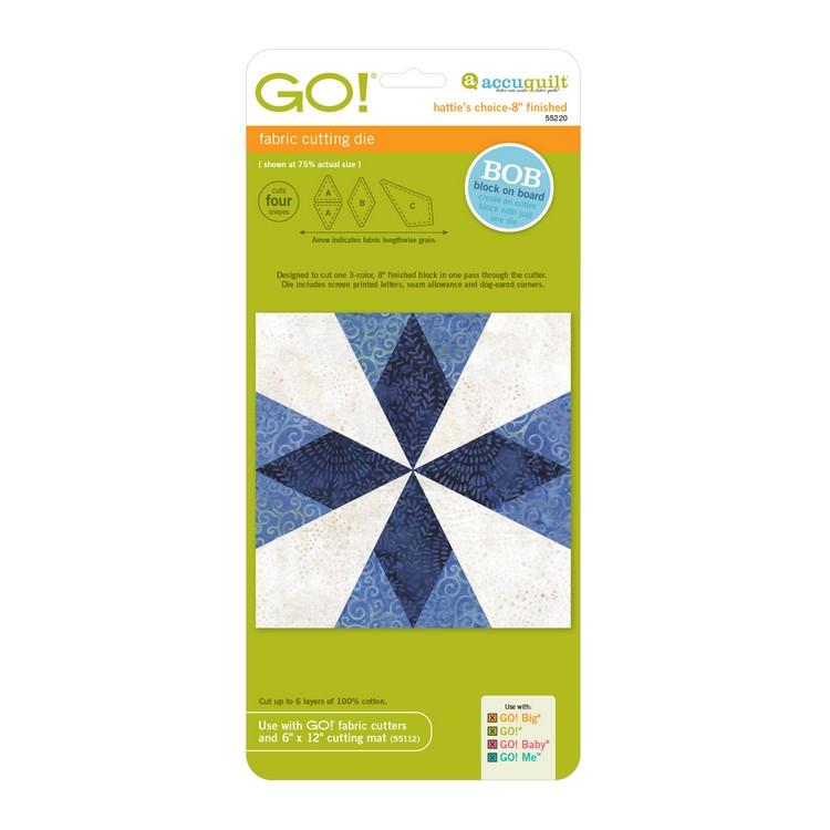 Accuquilt Hatties Choice Block on Board available in Canada at The Quilt Store