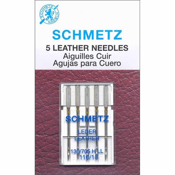 Schmetz Leather Needles 110/18 available in Canada at The Quilt Store