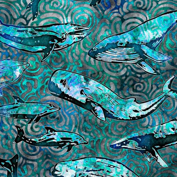 Aquatica Whales Teal